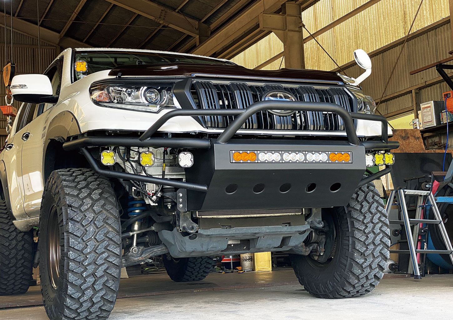 トヨタ・ランドクルーザープラド用 ワンオフスチールバンパー